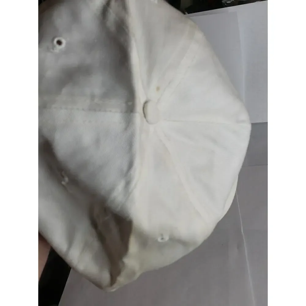Unr Leavitt Hat Cap Mens White 80s 90s Snapback Steel Metal Company Rope
